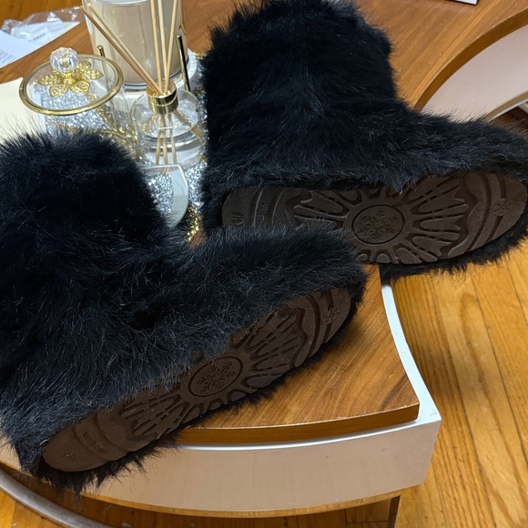Source Unknown Black Faux Fur Winter Boots - Picture 6 of 13